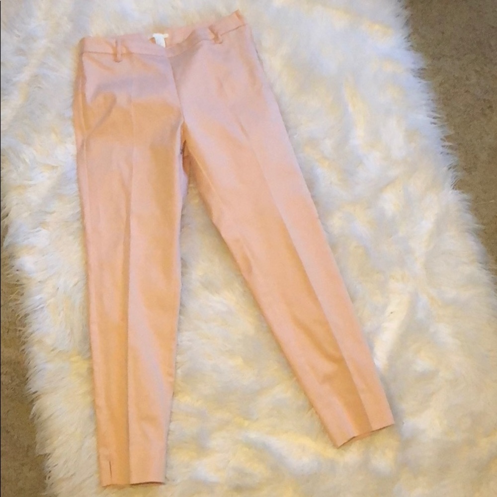Light pink skinny ankle dress pants